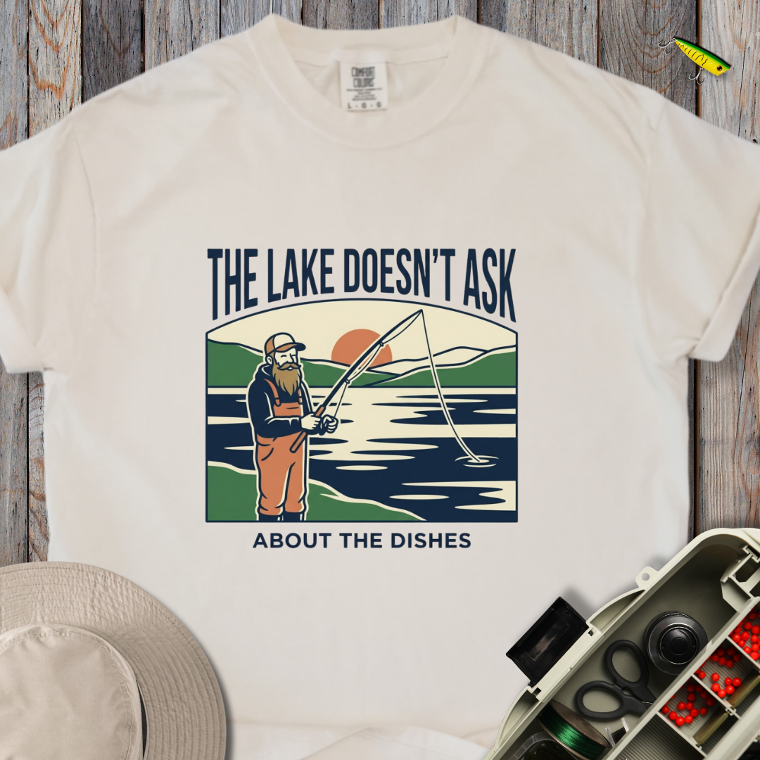 Lake Doesn't Ask T-shirt