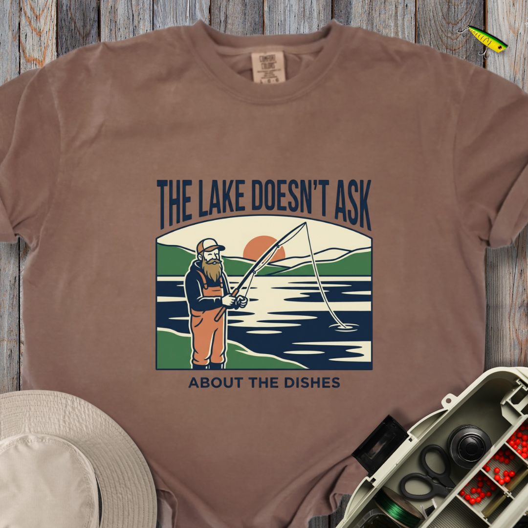 Lake Doesn't Ask T-shirt