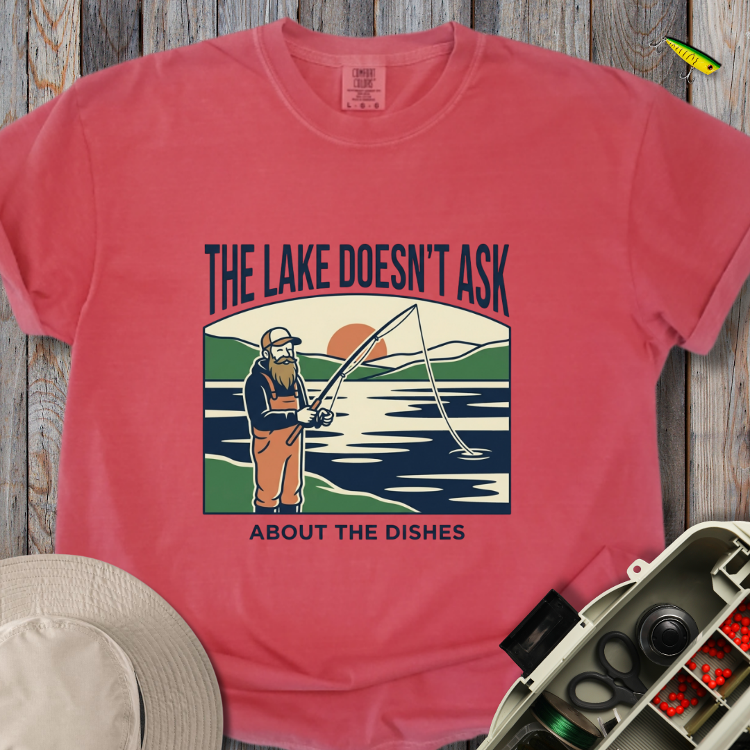 Lake Doesn't Ask T-shirt