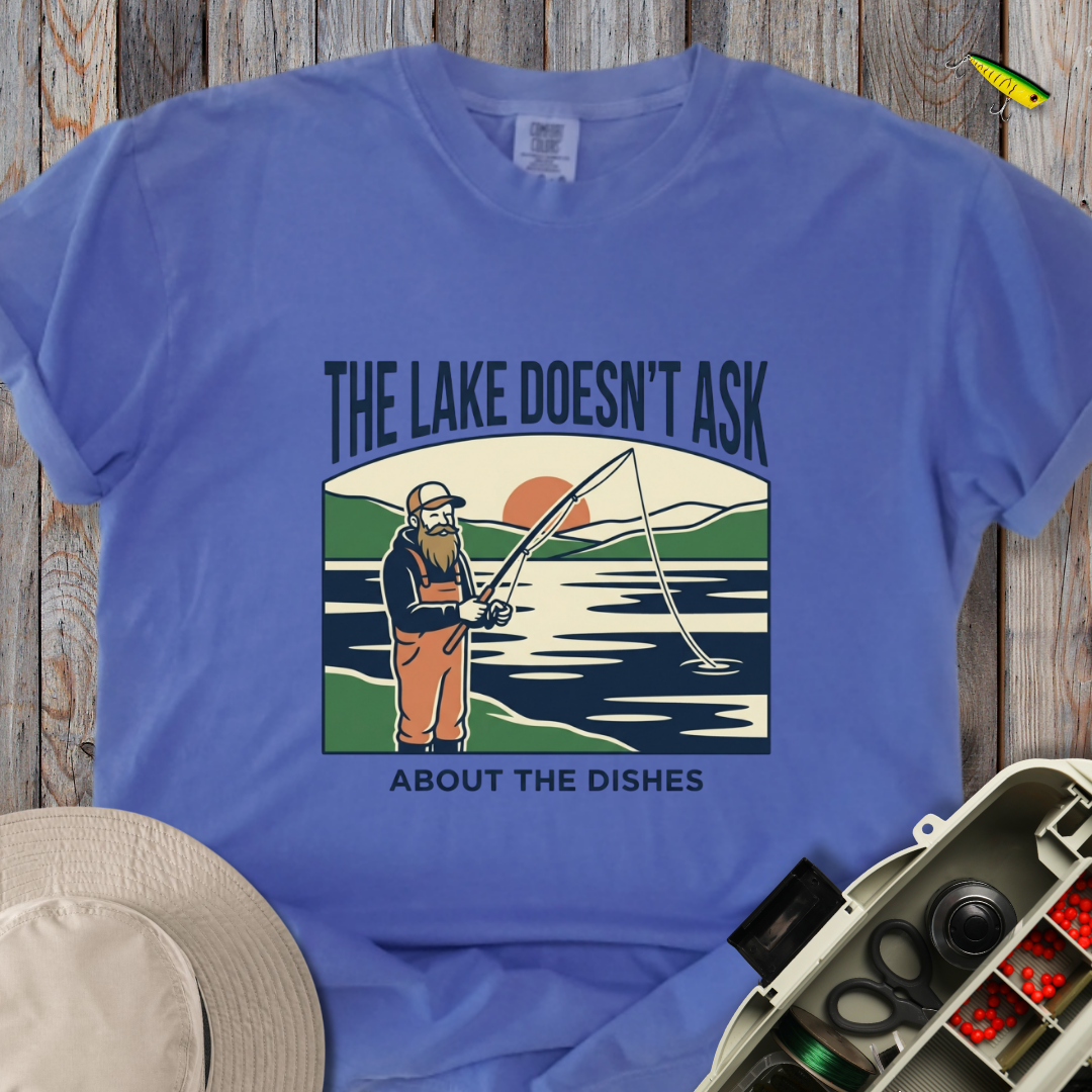 Lake Doesn't Ask T-shirt