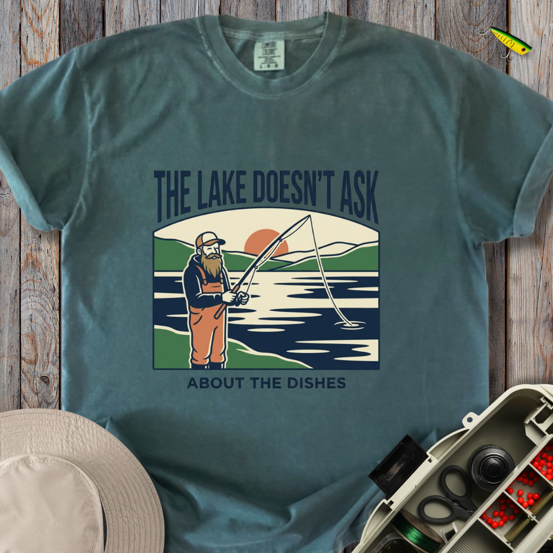 Lake Doesn't Ask T-shirt