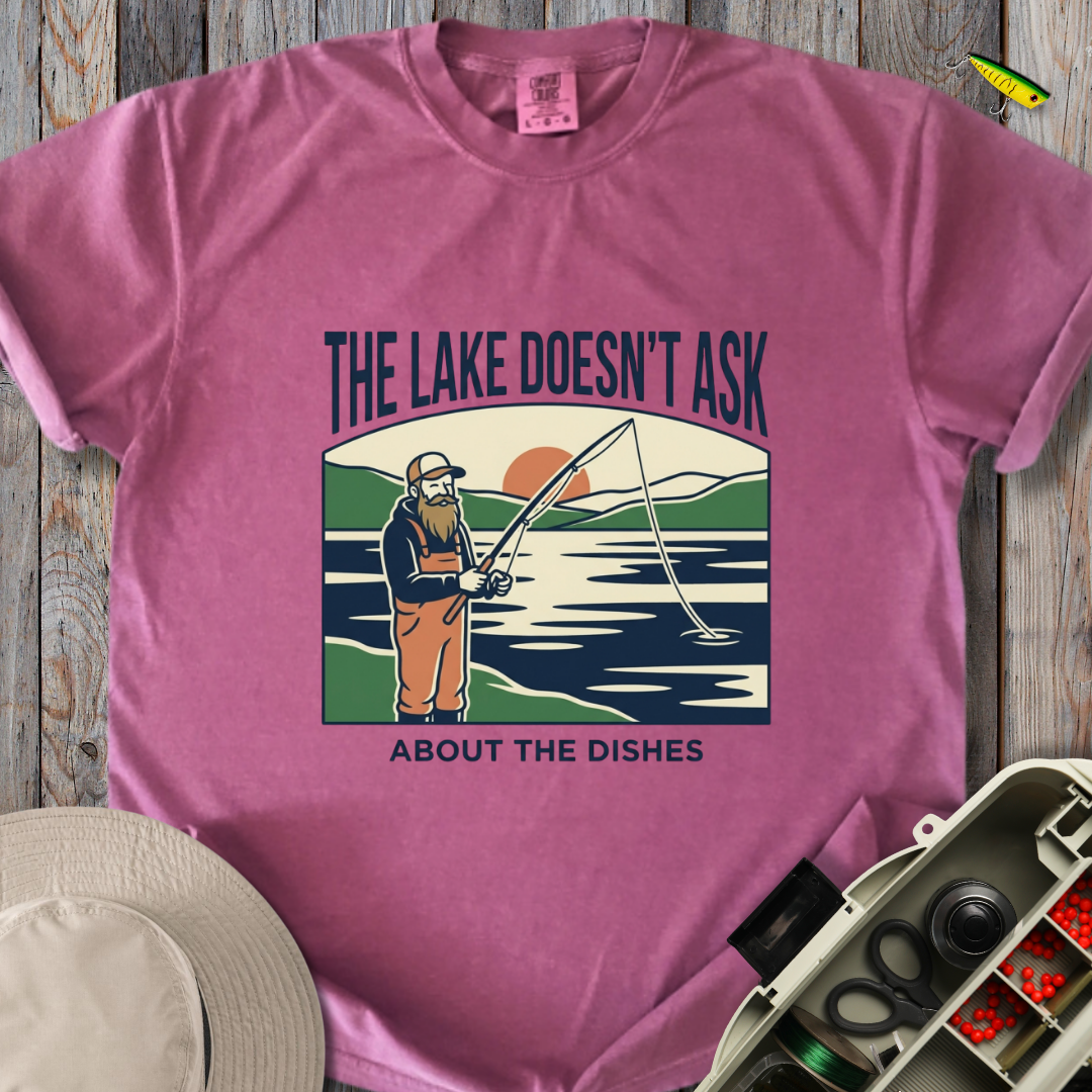 Lake Doesn't Ask T-shirt
