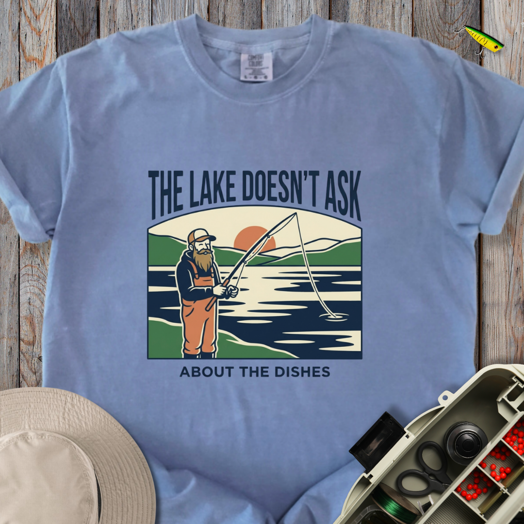 Lake Doesn't Ask T-shirt