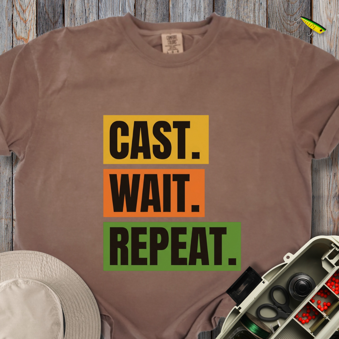 Cast Wait Repeat T-shirt